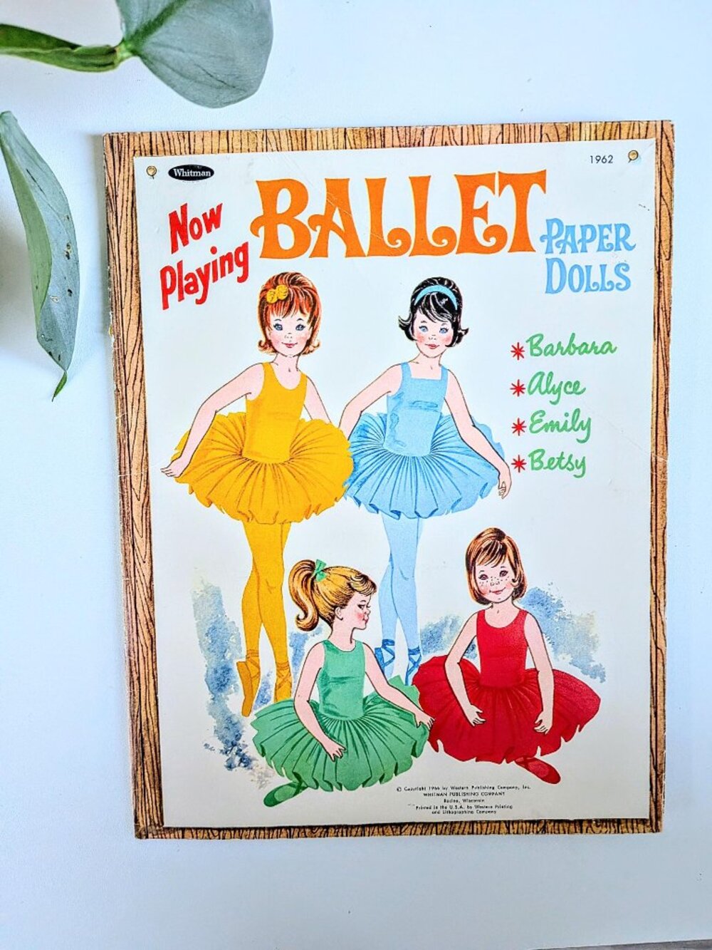 3/$100✨Vintage 1960s Ballet Paper Dolls Set Complete with Folder | 4 Dolls & All